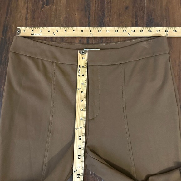 THE ESSENTIAL SLIM by ANTHROPOLOGIE Ankle Zip Trousers Pants Camel Brown - Picture 12 of 14